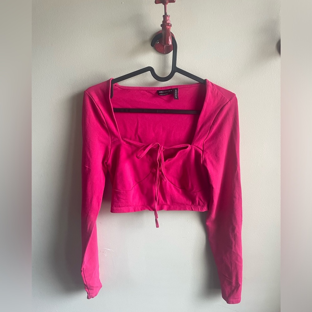 ASOS || Cropped Sweetheart Neckline Top Size 8